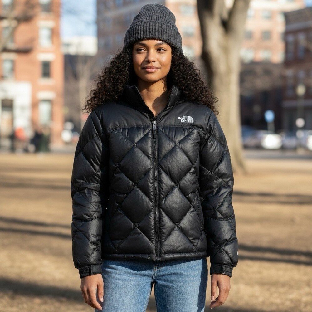 The North Face 600 Goose Down Womens Medium Black Quilted Puffer Jacket